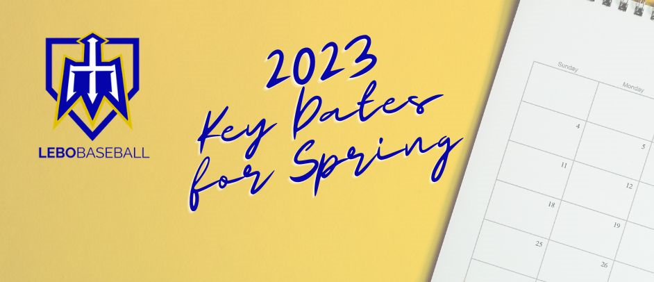 PUT THESE DATES IN YOUR CALENDAR!