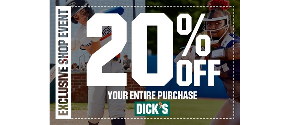 8/15-8/18/2025 20% Off at Dick's Sporting Goods