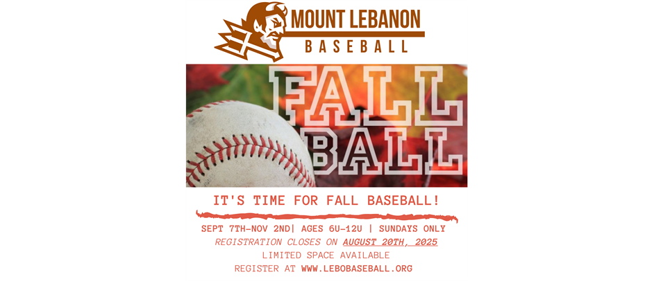 Fall Ball Registration NOW OPEN!